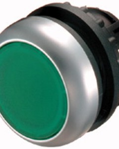 Illuminated push button front green M22-DL-G